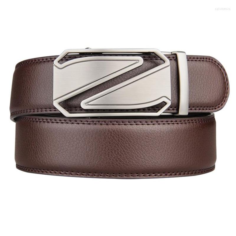 

Belts Arrival Cowhide Genuine Leather Belt For Men 3.5cm Width Mens Automatic Buckle Coffee, Black