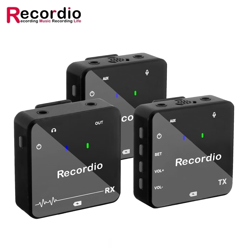 

Microphones Recordio Wireless Microphone System Portable Lavalier Mic For Podcast Interview Vlogging 221107