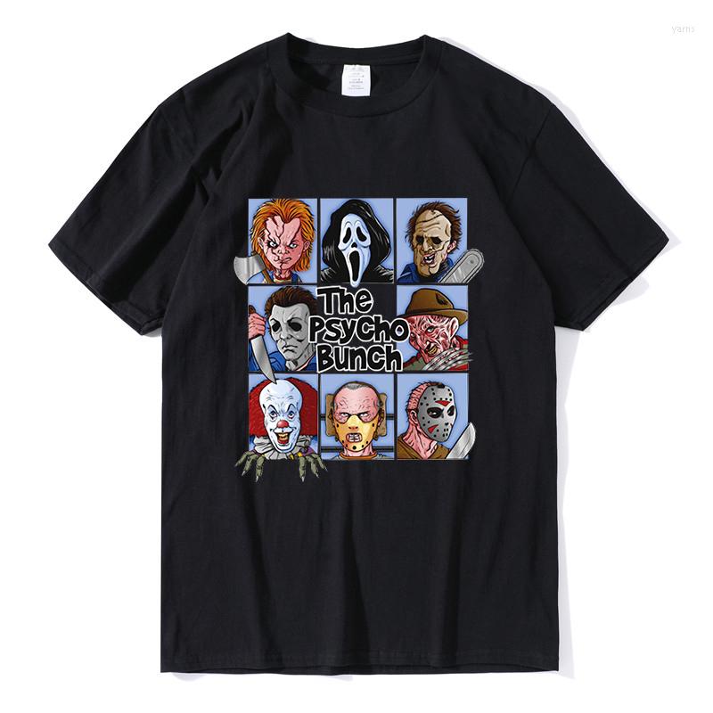 

Men's T Shirts Unisex Tshirt Horror Movie Characters Halloween Mens Clothing FILM Killers Michael Myers Jason Scary Gift Women Soft Tops, Mingyao-black