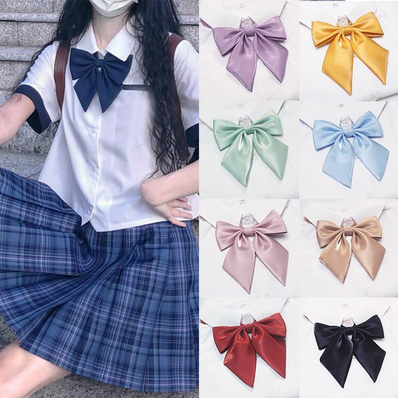 

Bow Ties Students Solid Color Bowtie Polyester Tie For Women Uniform Collar Butterfly Cravats Girls Bowties JK Shirt Dress Neck Wear