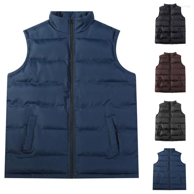 

Men' Vests Mens Quilted Vest Jackets Waistcoat Winter Warm Sleeveless Padded Outwear Coat Autumn Thermal Tops, Black
