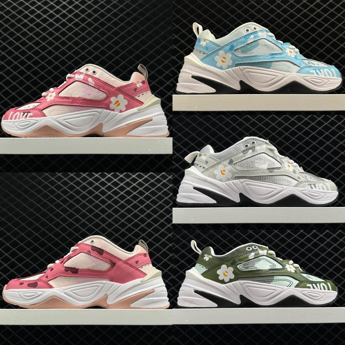 

Floral Flower Printing Sneakers Women Men Running shoes Monarch the M2K Tekno Dad Mens Sports Shoes Phantom women Sneakers Unisex Volt Female Fashion trainers, 1115342