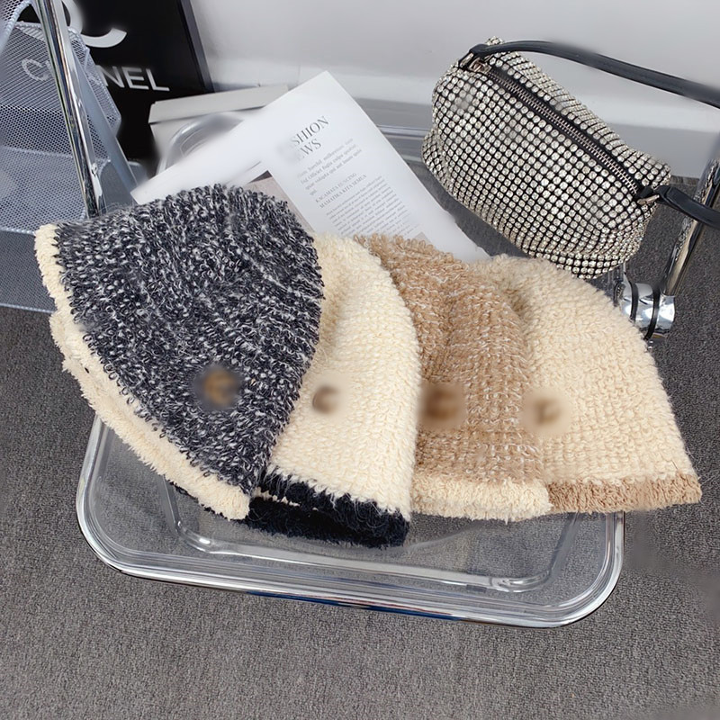 

Designer Fisherman's hat with rabbit fur women's fit Hat Unisex letter leisure Skull Hats outdoor fashion 4 colors, #2