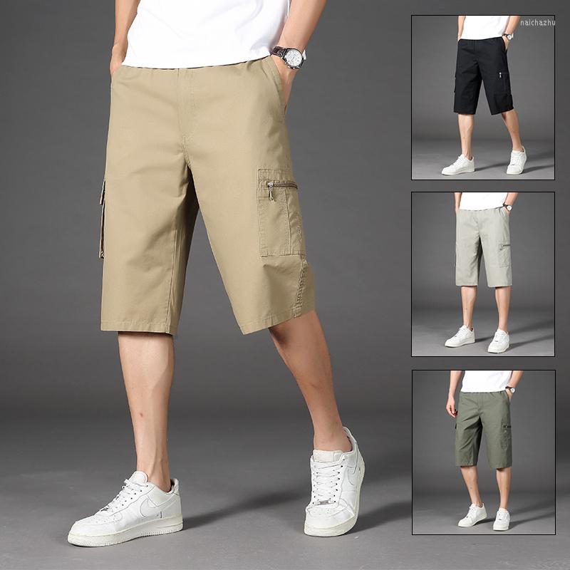 

Men's Shorts 2022 Summer Cotton Cargo Mens Fashion Plus Szie Casual Short Army Cool Tactical Pants Loose Work Men, Black