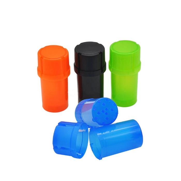 

smoke accessory 40mm Tobacco Plastic herb grinder with Med Container smoking pipes Crusher herb metal Grinders for oil pipe bong YHM254-ZWL