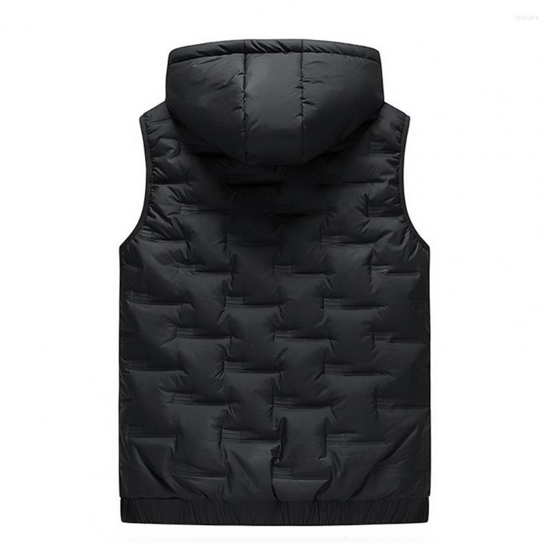 

Men's Vests Stylish Cotton Vest Sleeveless Warm Soft Neck Protection, Black