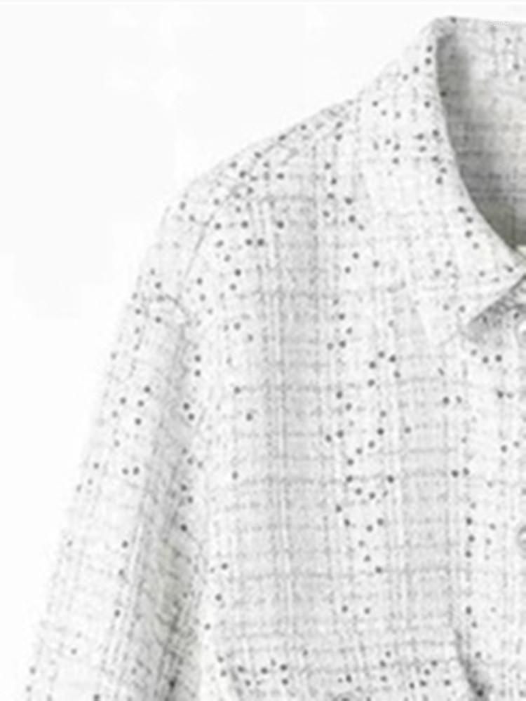

Women' Tracksuits 2022 Women' Tweed Sequin Short Coat Or Lady High Waist Shorts Suit Fashion Turn-down Collar Jackets Pants Set