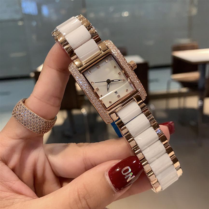 

Fashion Lady Watch Quartz Movement Wristwatch Stainless steel casing Ceramics Belt Mineral Sapphire Mirror CH-A Orologio di Lusso 26mm 285S, Silver