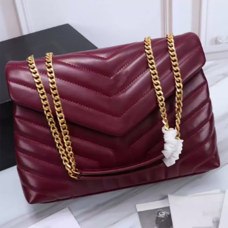 

Lou Lou Strap Bags Crossbody Designers Shoulder Flap Chain Wallets Double Letters Tiger Head Beads Chains Hasp Square Purse multi pochette Small Brown Luxury Bag, White