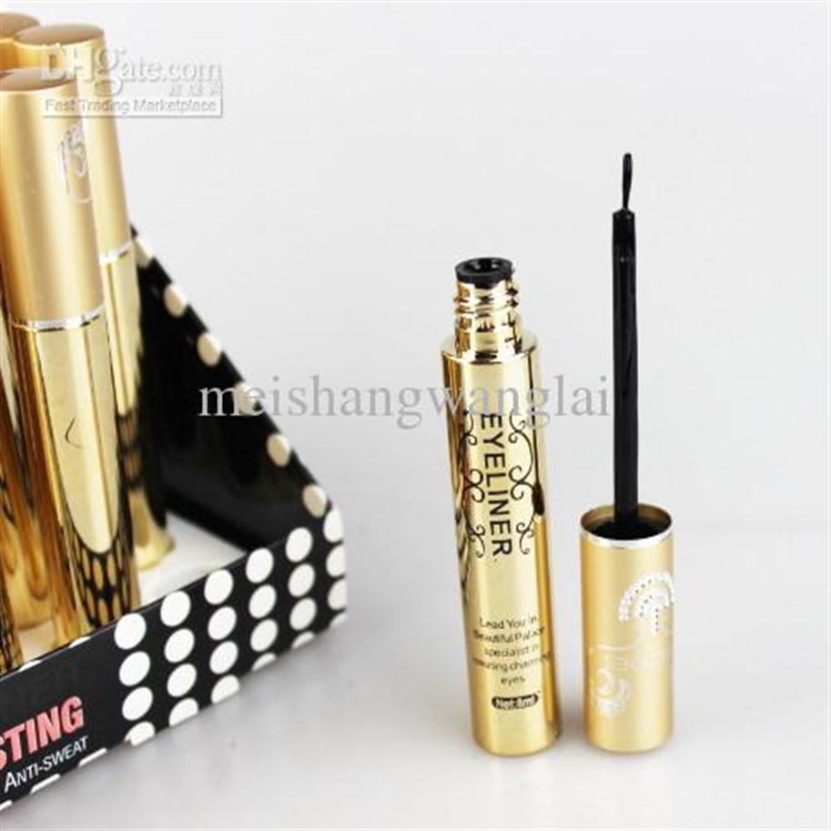 

24 pcs lot Black Colours Liquid Eyeliner Fine Lasting Waterproof Anti-sweat Makeup Eyeliner 8 ml 8406#303v
