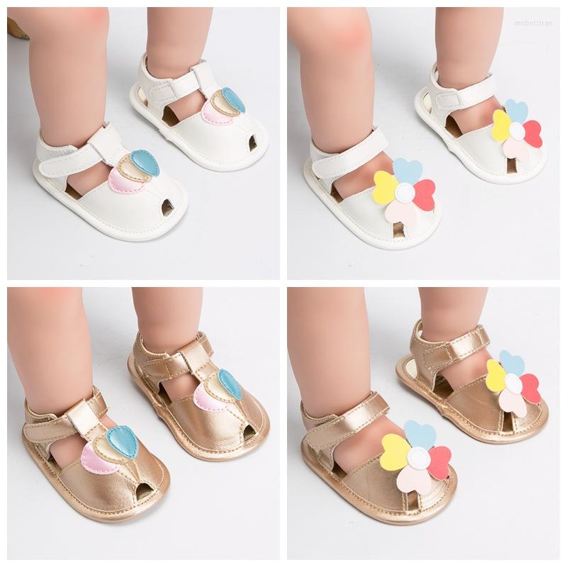 

First Walkers Fashion PU Non-slip Rubber Baby Girls Shoes -18M 2022 Cute Born Infant Princess Toddler Summer Sandals, Wh-01