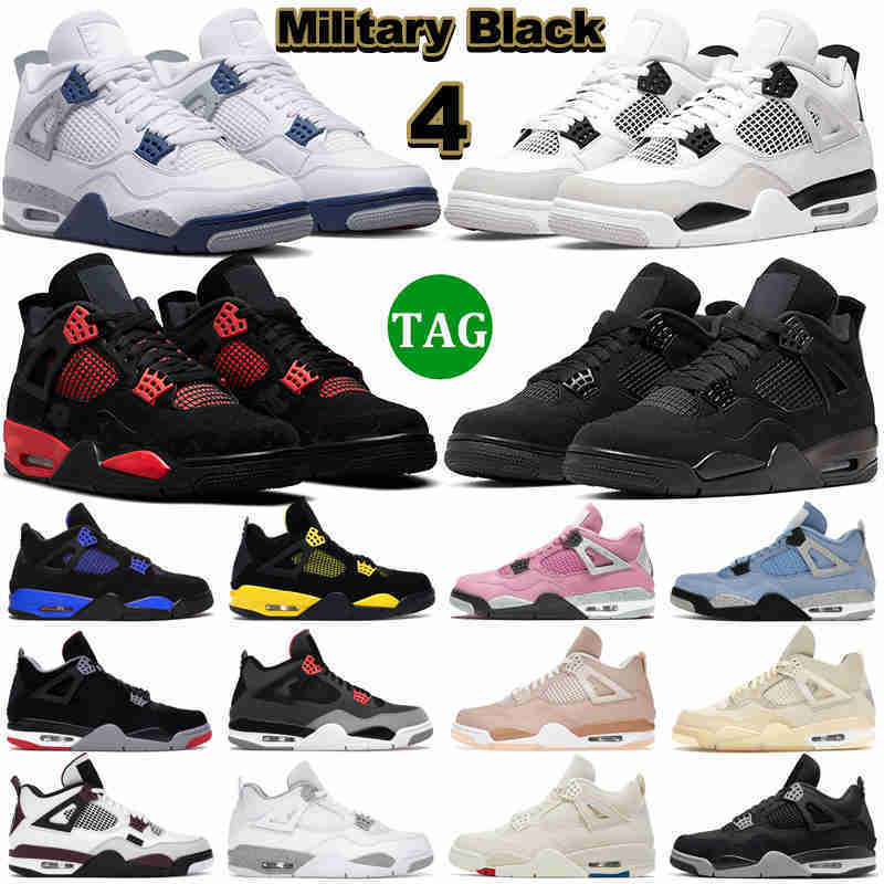 

4 Basketball Shoes Men Women 4s Military Black Cat University Blue Red Thunder Sail White Oreo Midnight Navy Mens Trainers Outdoor Sports