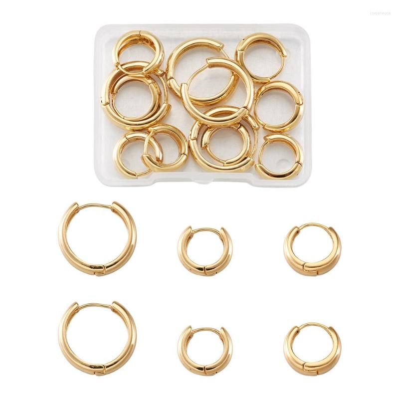 

Hoop Earrings 6 Pairs Brass Huggie Long-Lasting Plated Smooth Metal For DIY Jewelry Making Findings Accessories
