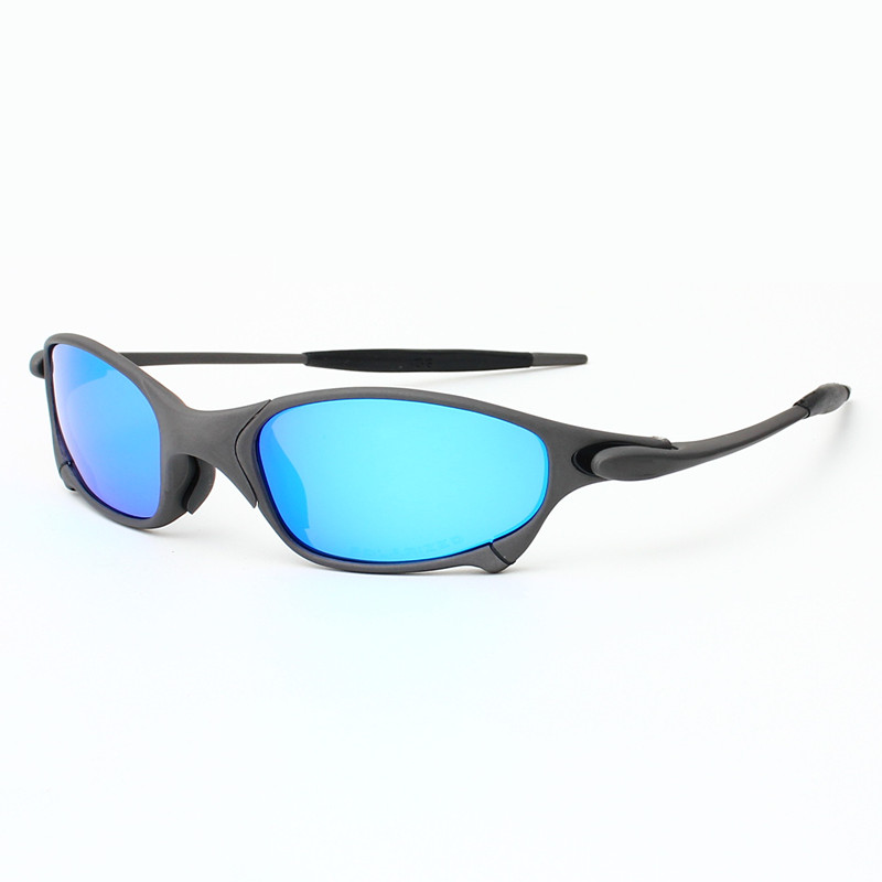 

EU-AM outside sporty polarized sunglasses jult unisex cycling glasses uv400 revo-mirror lens quality alloy frame silicone Gel temple fullset design case