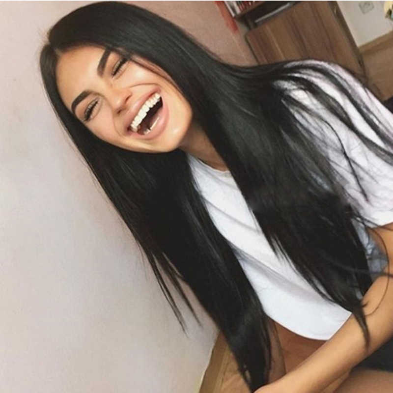 

Hair Lace Wigs Fashion Women's Medium gth Straight Hair Matte Silk Rose Net Mechanism Wig Headgear, Black