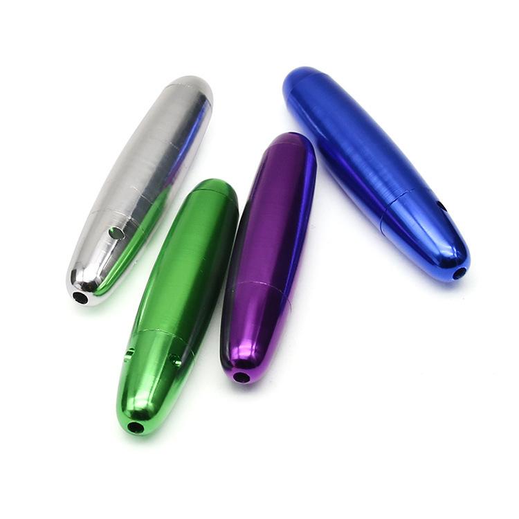 

smoke accessory Mini Multi-Colored Torpedo Pipe Creative Metal Pipes Cigarette Smoking Holder Accessories Good Retail/Wholesale Portable scale