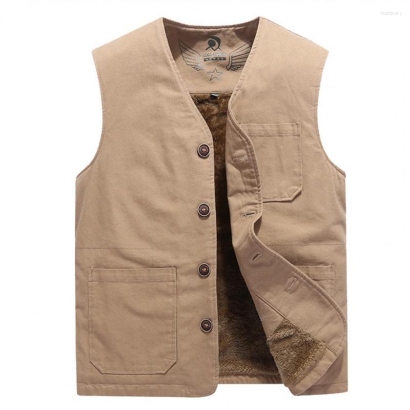 

Men's Vests Men Winter Vest Pographer Waistcoat Pure Color, Black