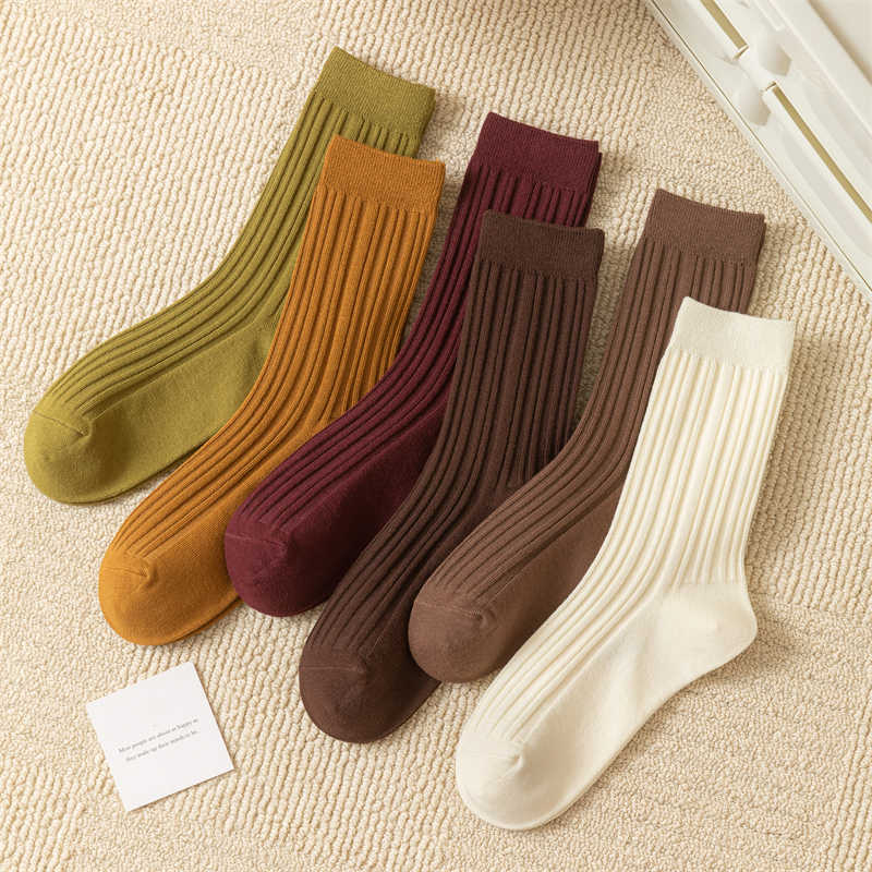 

Socks Hosiery New Socks For Women High Quality Retro Solid Color Pile Socks Female Breathable Cotton Soft Simple Casual Daily Absorb Sweat T221102, Dark gray