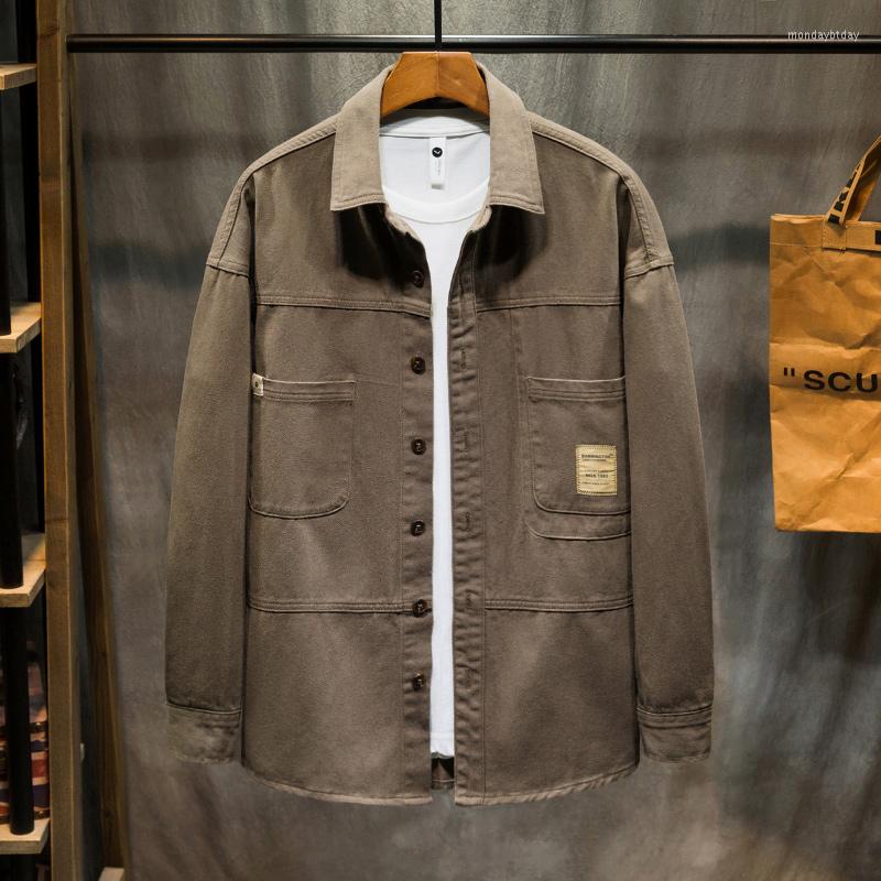 

Men's Casual Shirts Men's Autumn And Winter Pure Cotton Shirt Military Tactical Loose Long Sleeve Cargo Work Outdoor, Black