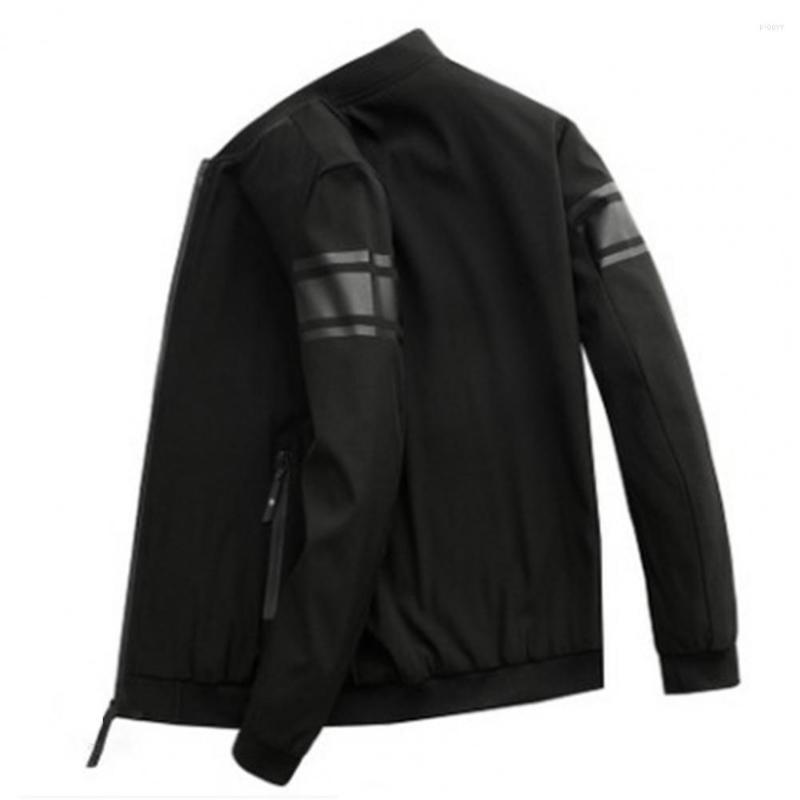 

Men's Jackets Classic Jacket Coat Thick Winter Zipper Closure Men Pure Color Korean Style Thin Windproof, Black
