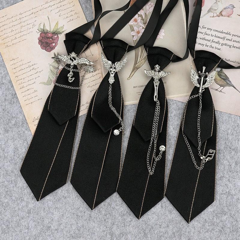 

Bow Ties Man Black Ribbon Tie Crystal Rhinestone Jewelry Boy Shirts School Girl White Collar Neck Uniform Women Necktie Corbatas