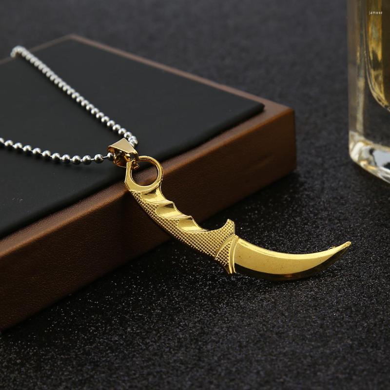 

Choker Fashion Game CSGO Karambit Necklace For Men Women Jewelry M9 Knife Butterfly CS GO Holder Porte Clef Gift Drop