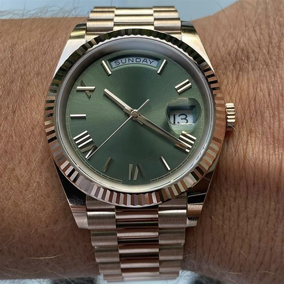 

luxury DAY DATE men watch 40MM Watches Mens 316L stainless steel Watchs strap 2813 Automatic Mechanical Wristwatches gift for frie313b, Bag