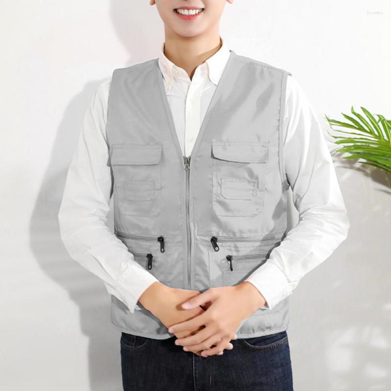 

Men's Vests Fishing Vest Multi-pocket Director Four Seasons Soft, Black