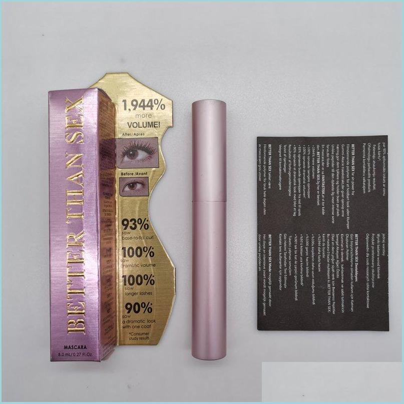 

Mascara Eye Lashes Makeup Mascara Extension Long Lasting Curling Eyelash Brush With Pink Aluminum Tube 8Ml Dhs Drop Delivery Health Dhmnr, Black