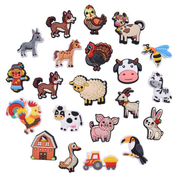 

Assorted Designer custom anime Croc Charms Soft PVC Shoe Charms wholesale