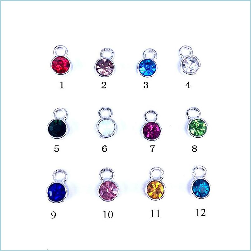 

Charms 240Pcs/Lot Colorf 10X7Mm Birthstone Crystal Charms Floating For Handmade Birthday Jewelry Diy Bracelet And Necklace Drop Deli Dhcdm