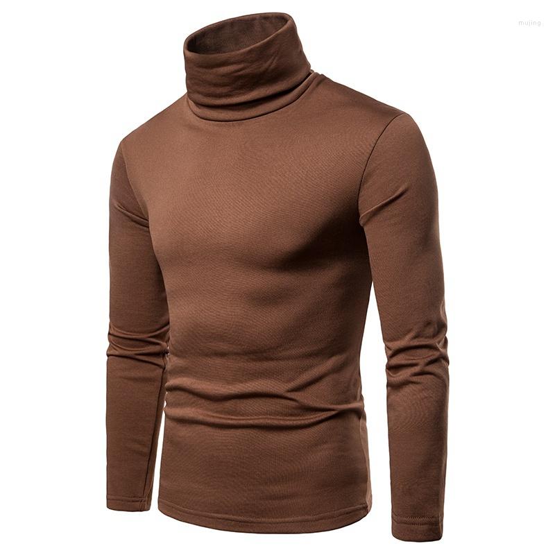 

Men's Sweaters Men Slim Fit Long Sleeve Turtleneck Pullover Bottoming Shirt Solid Color Knitted Thermal Clothes RQ4116, V6