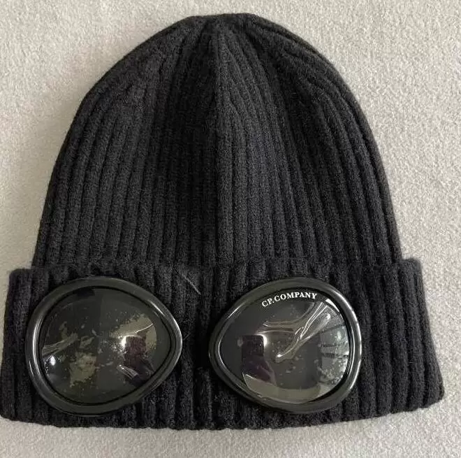 

Two Lens Glasses Goggles Beanies Men Knitted Hats Skull Caps Outdoor Women Uniesex Winter Beanie Black Grey Bonnet Gorros, Two glasses gray