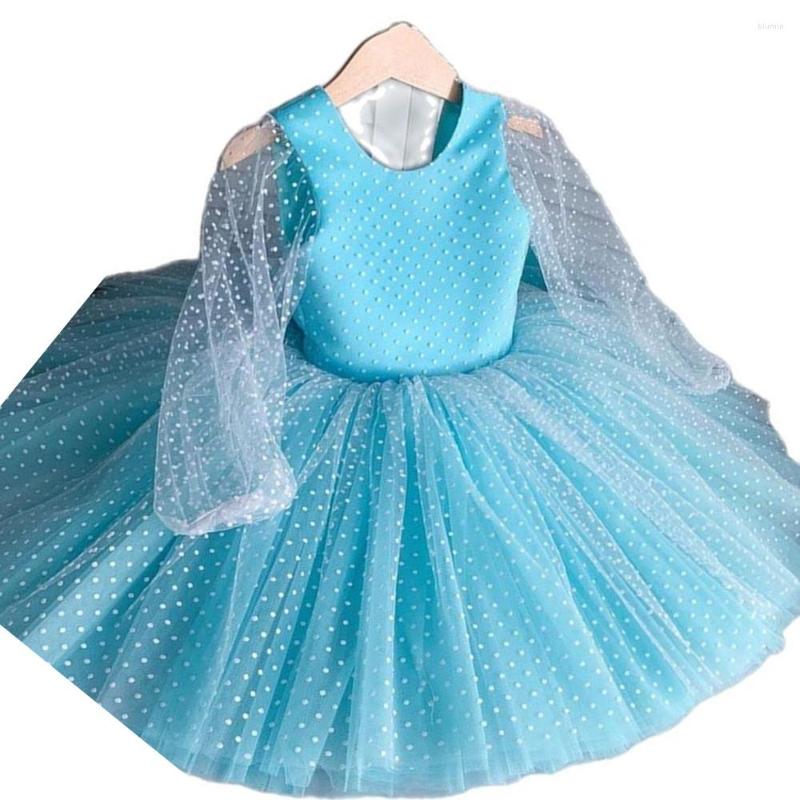 

Girl Dresses Pink Flower Selling Layers Satin Bow Kids Princess Dress Bow-shoulder First Communion, Photo color