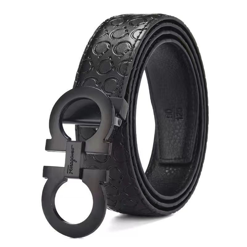 

FERRAGAMO 2023 New Luxury designer Belt Buckle Fashion Genuine Leather Women Belts For men Letter Double Big gold classical E03, No box