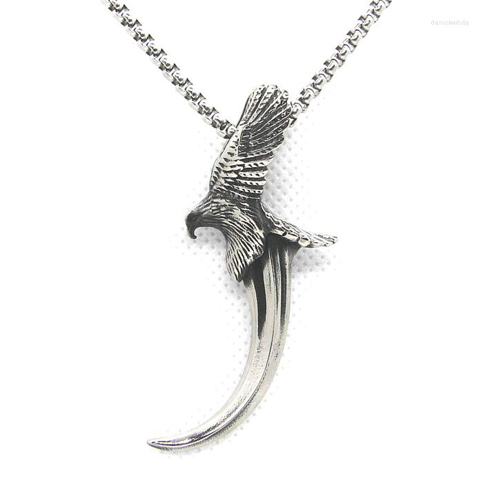 

Pendant Necklaces Crescent Moon Eagle 316L Stainless Steel Fashion Silver