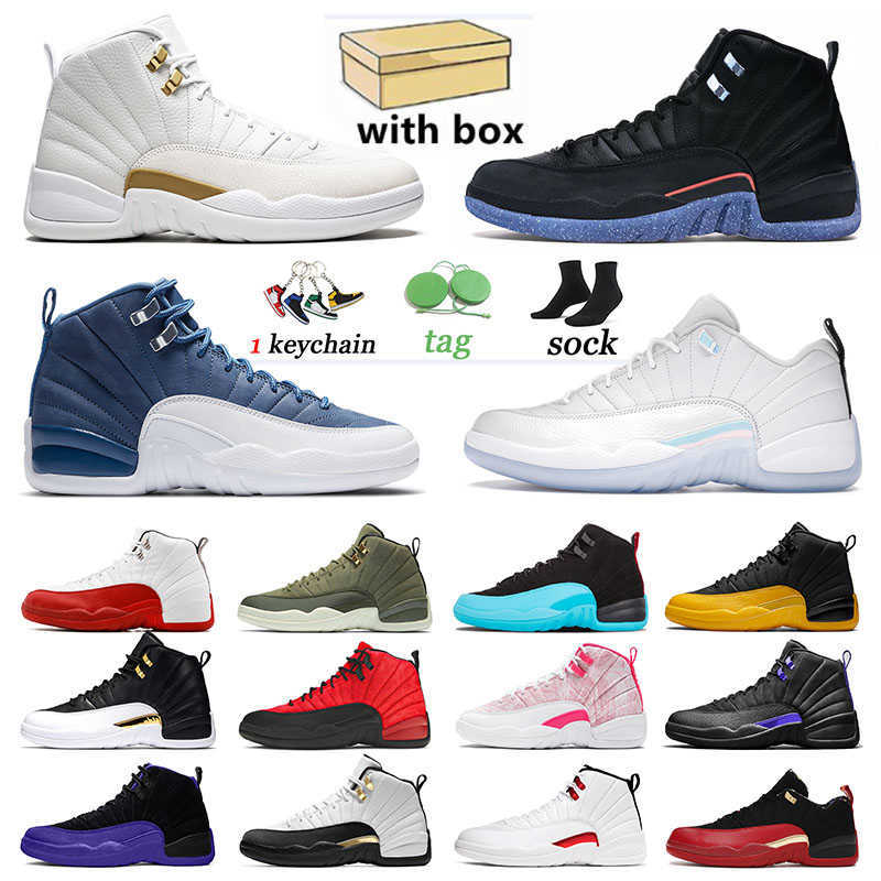 

Jumpman Basketball Shoes 12 12s Low Easter Royalty Sports Sneakers Stone Blue OvO Twist Men Women Utility Grind Authentic Trainers Super, B17 40-47 white grey