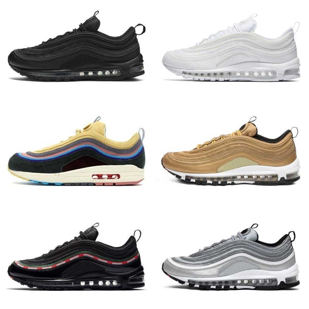 

2022 Classic 97 Sean Wotherspoon 97s Mens Running Shoes Vapores Triple White Black Golf NRG Lucky And Good MSCHF X INRI Jesus Celestial Men, #32 ghost