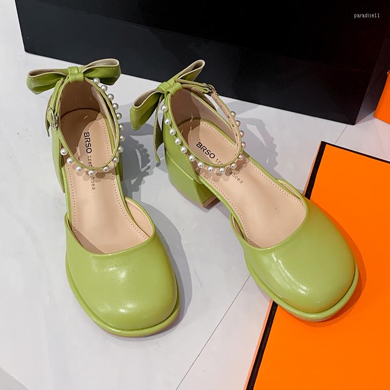 

Dress Shoes Fashion Women's Chunky Heel Pumps 2022 Spring, Beige