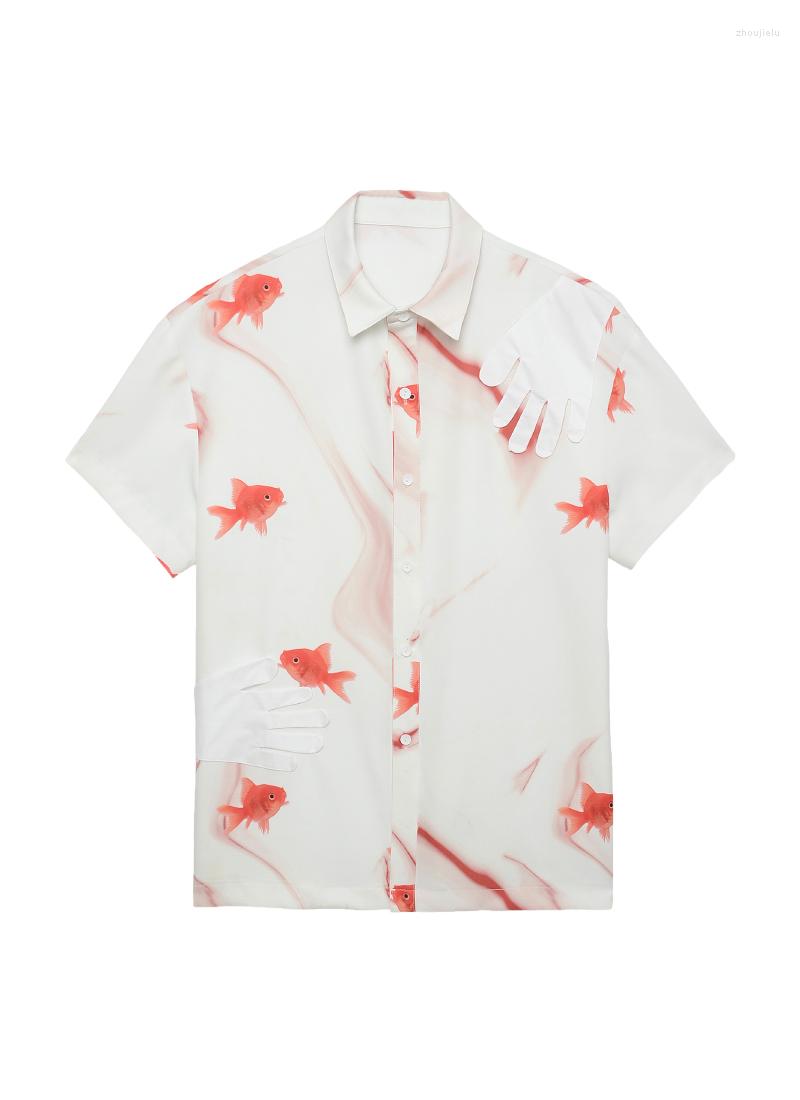 

Men's Casual Shirts SK022 Fashion Men's 2022 Runway Luxury European Design Party Style Clothing, Picture shown