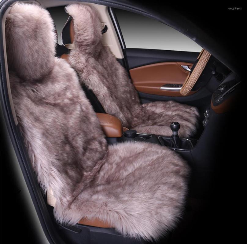 

Car Seat Covers 5 Seats Australian Genuine Sheepskin Four Seasons Automobiles Universal Size Auto Interior Accessories