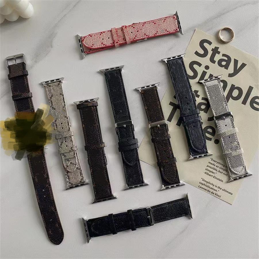 

Fashion watch bands Luxury Designer Watchs Straps 38 40 41 42 44 45 mm message length for Smart Watches Series 1 2 3 4 5 6 High Qu287D
