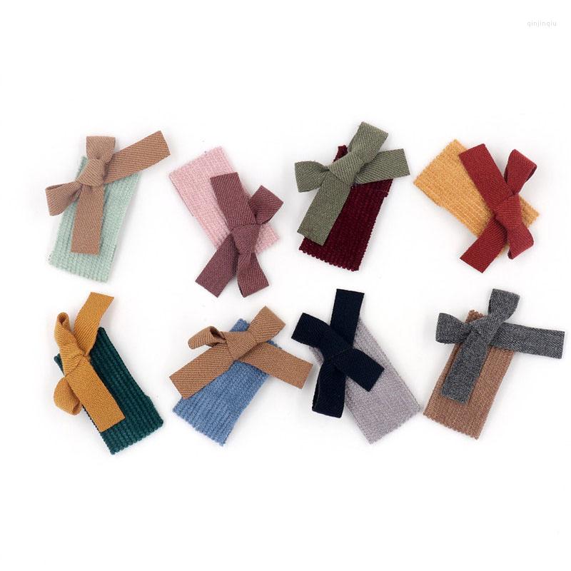 

Hair Accessories 2Pcs/set Corduroy Striped Girl Children Baby Bow Clip Handcraft Pins Cute Hairgrip Headwear Barrette, Pink