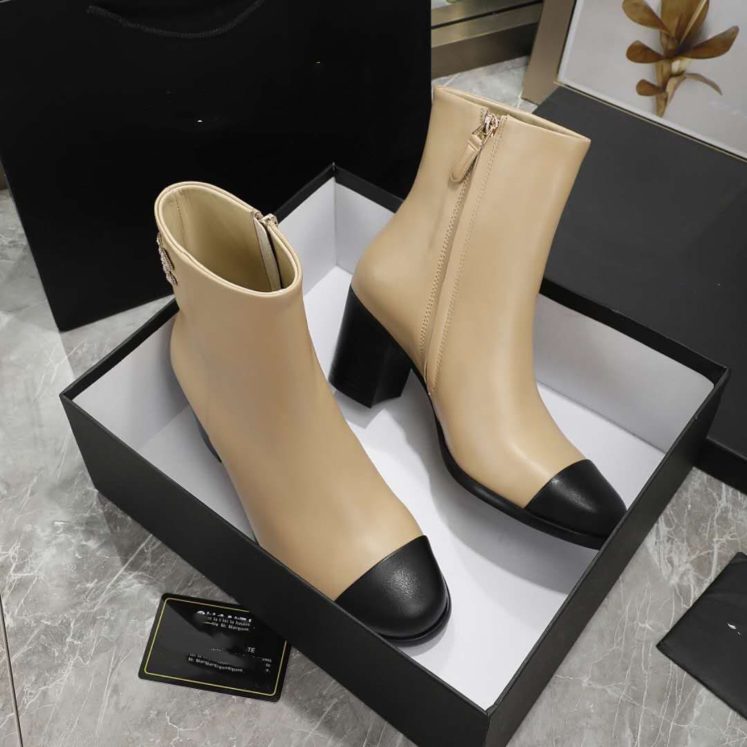 

2022 fashion Women ankle boot Monolith brushed leathers boots platform lug sole woman designer heeled shoes black leather outdoor, Red