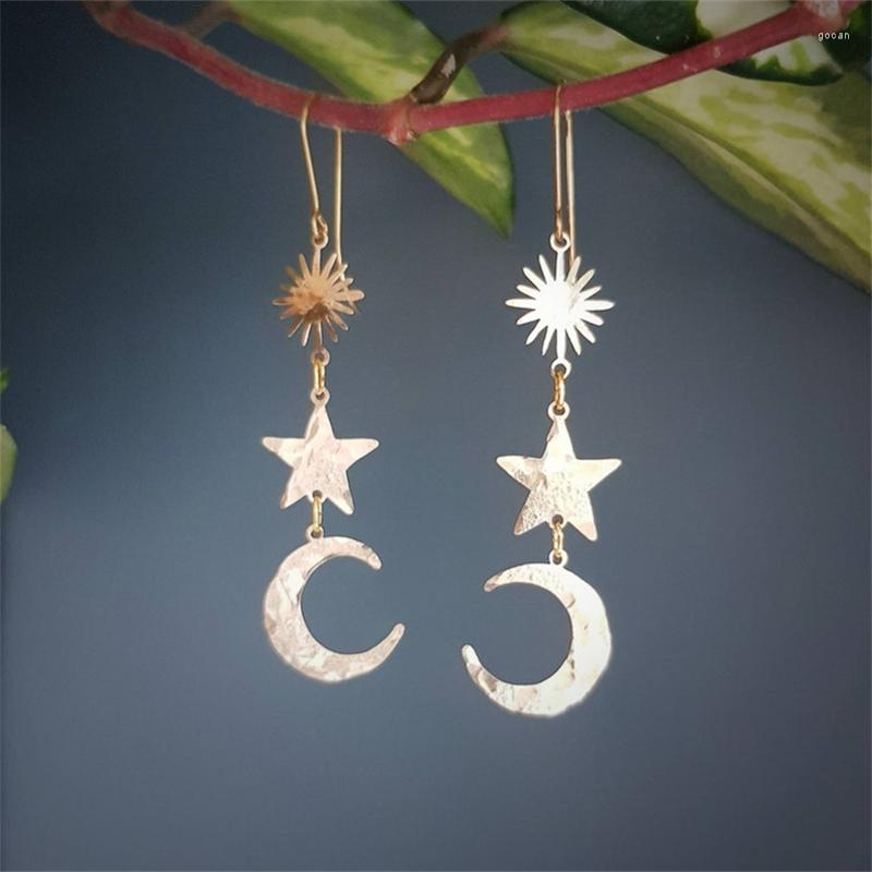 

Hoop Earrings Small Fresh Series Women's Pendant Classic Trend Sun Moon Star Banquet Party Gift Jewelry Buy It For Her