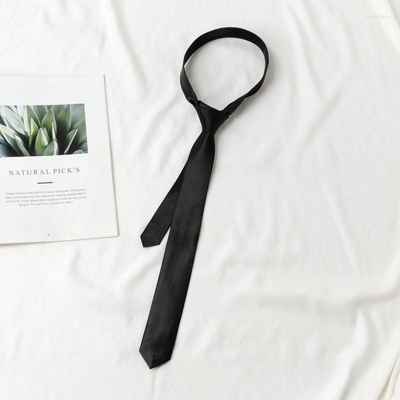 

Bow Ties Lazy Zipper Black Tie Japanese College Style Free Shirt Decoration Male And Female Students For Schools Graduation Po Hand