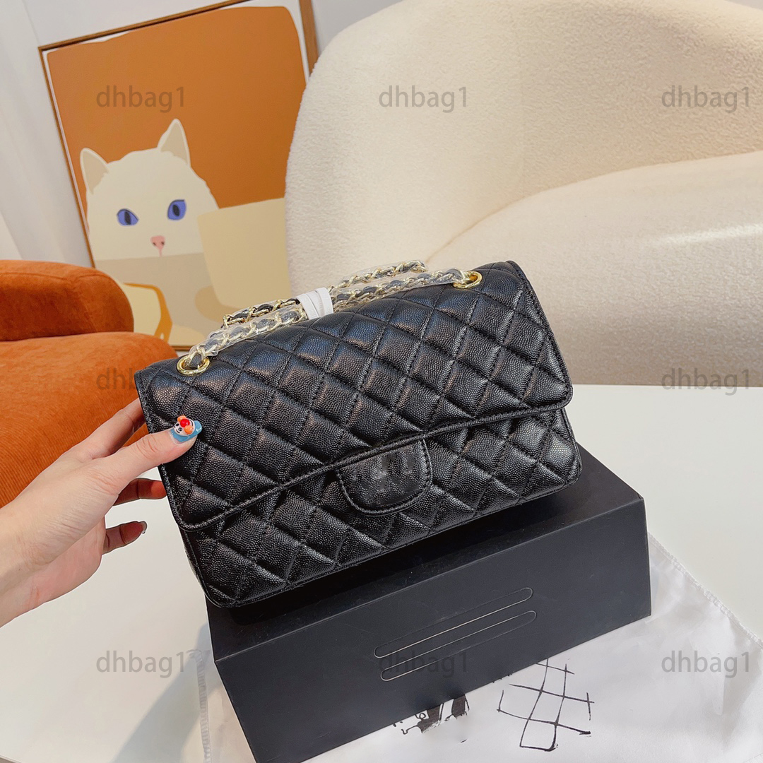 

Luxuries Designers Women Single-Shoulder Double Flap Bag Real Leather Bag Metal Chain Classical Diamond Lattice Gold Buckle Crossbody Handbags Card Holder 26cm, White