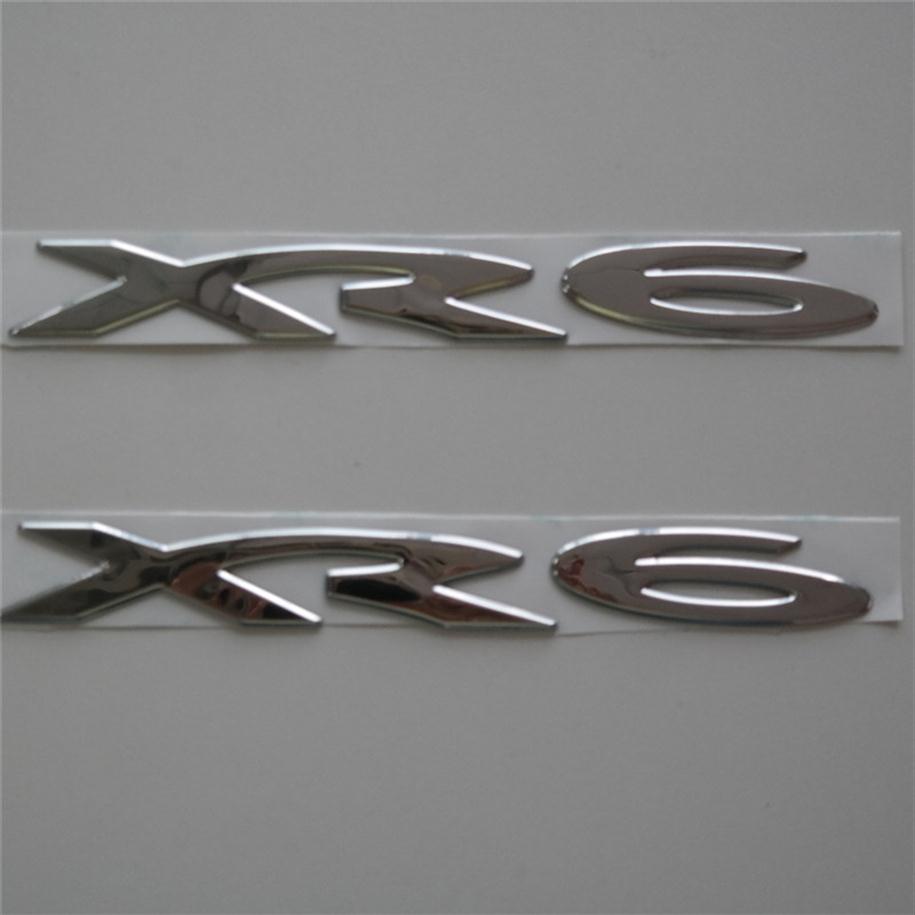 

2 PCS of set Chrome silver PVC XR6 car emblem badge rear fender side sticker logo accessorie For Falcon274J, Xr6 emblem