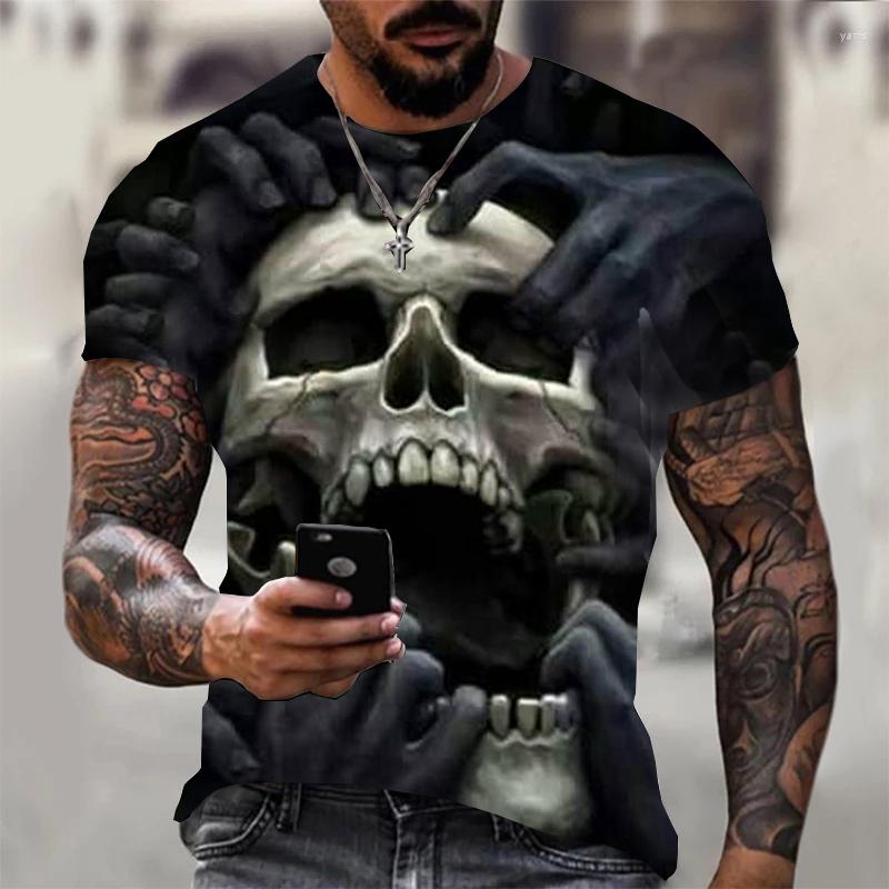 

Men' T Shirts Fashion Summer Horror Skull Shirt 3D Print Men' T-shirts O-Neck Short Sleeve Tops Casual Breathable Oversized Men, T-327