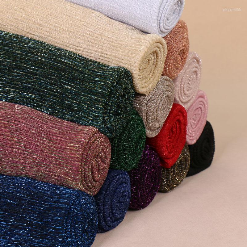 

Scarves Luxury Glitter Hijab Scarf Women Shimmer Plain Polyester Muslim Fashion Shawls Islamic Foulard Bandana Musulman 180 75CM